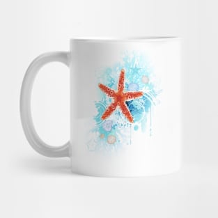 Red Starfish ( Sea Starfishes ) Mug